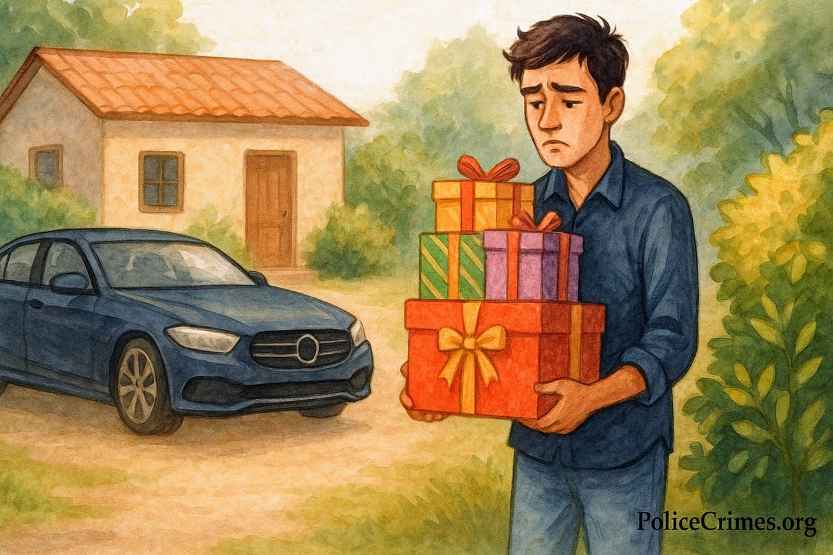 Umar Hayat birthday par gifts ke saath Umar Hayat birthday par gifts ke saath
